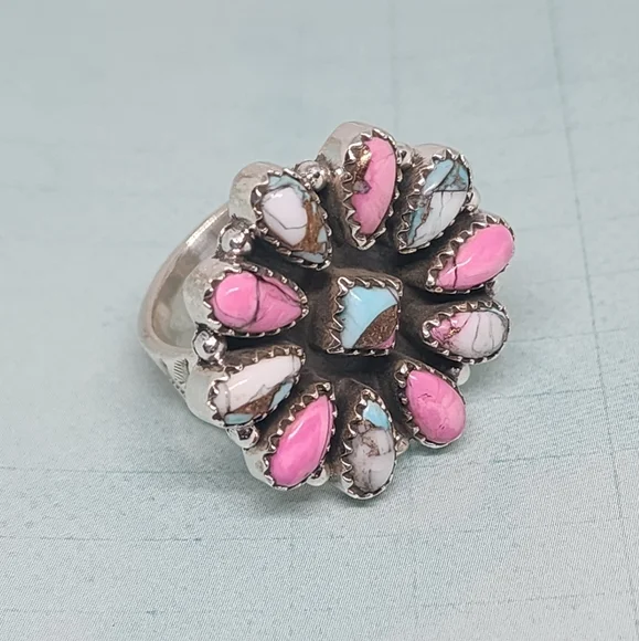 Cotton Candy Turqoise Sterling Ring - Picture 6 of 8